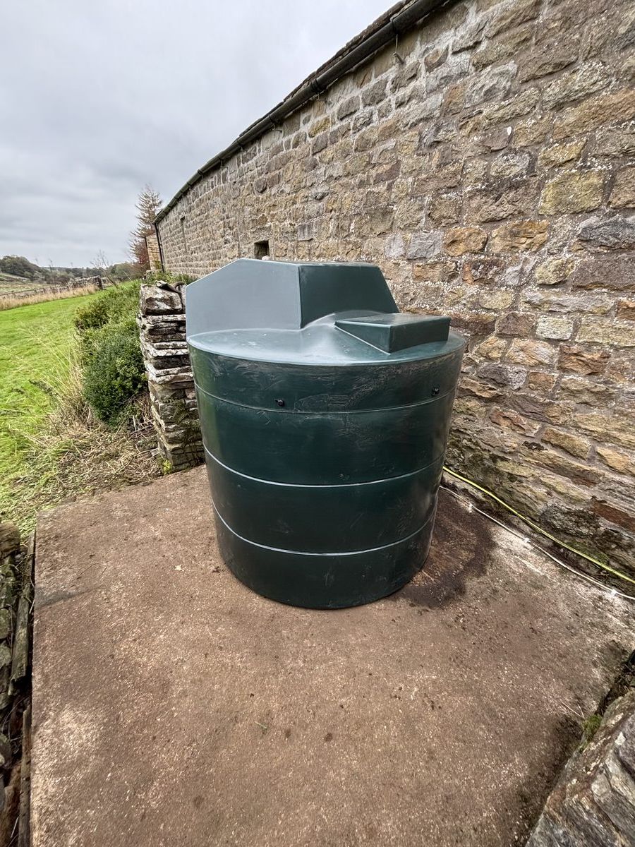 Plastic tank rural Yorkshire